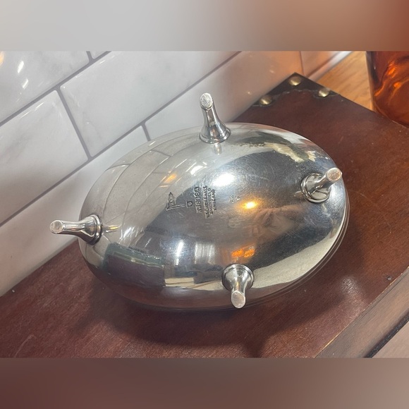 Antique Walker & Hall Non-Stain Silver Plated Moustache Pedestal Spoon Warmer - Picture 9 of 13